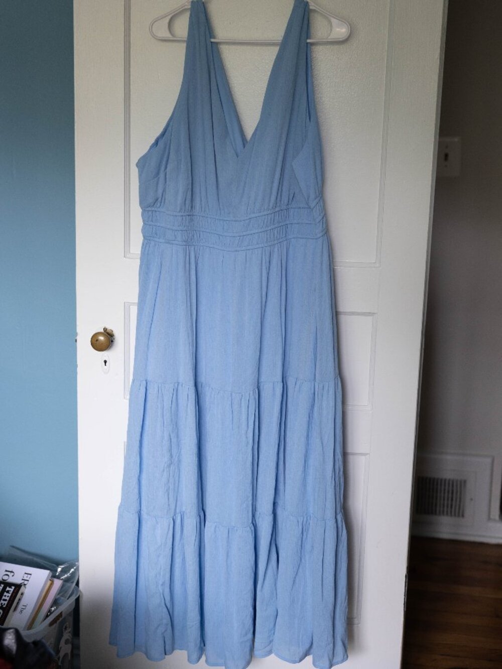 NWT Torrid Placid Blue Crinkle Gauze Maxi Dress Size 3 (3X)